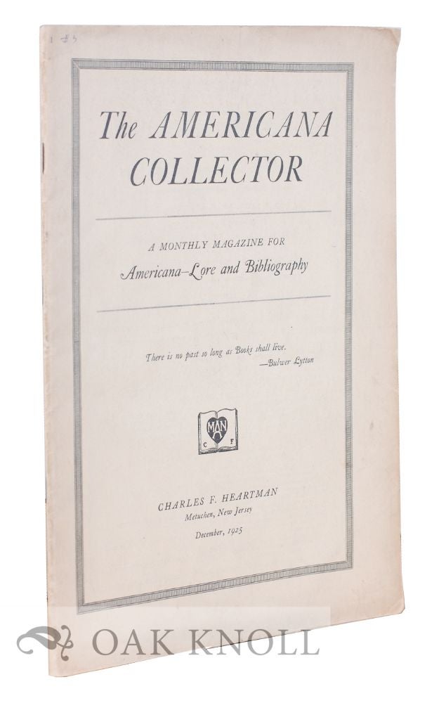 Order Nr. 283 THE AMERICANA COLLECTOR. Charles Heartman.