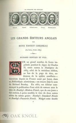 RICHARD BENTLEY & SON REPRINTED FROM `LE LIVRE' OF OCTOBER 1885 WITH SOME ADDITIONAL NOTES.
