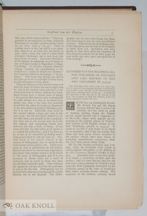 THE BIBLIOGRAPHER - A JOURNAL OF BOOK-LORE.