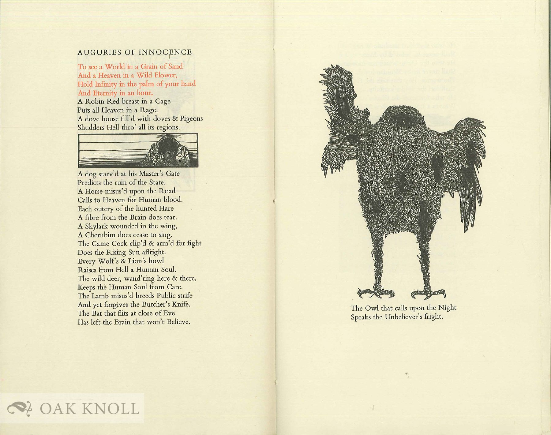 AUGURIES OF INNOCENCE | William Blake