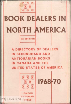 Order Nr. 832 BOOK DEALERS IN NORTH AMERICA, 1968-1970