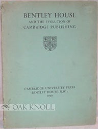 Order Nr. 1125 BENTLEY HOUSE AND THE EVOLUTION OF CAMBRIDGE PUBLISHING