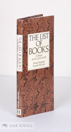 Order Nr. 1543 THE LIST OF BOOKS. Frederic Raphael, Kenneth McLeish