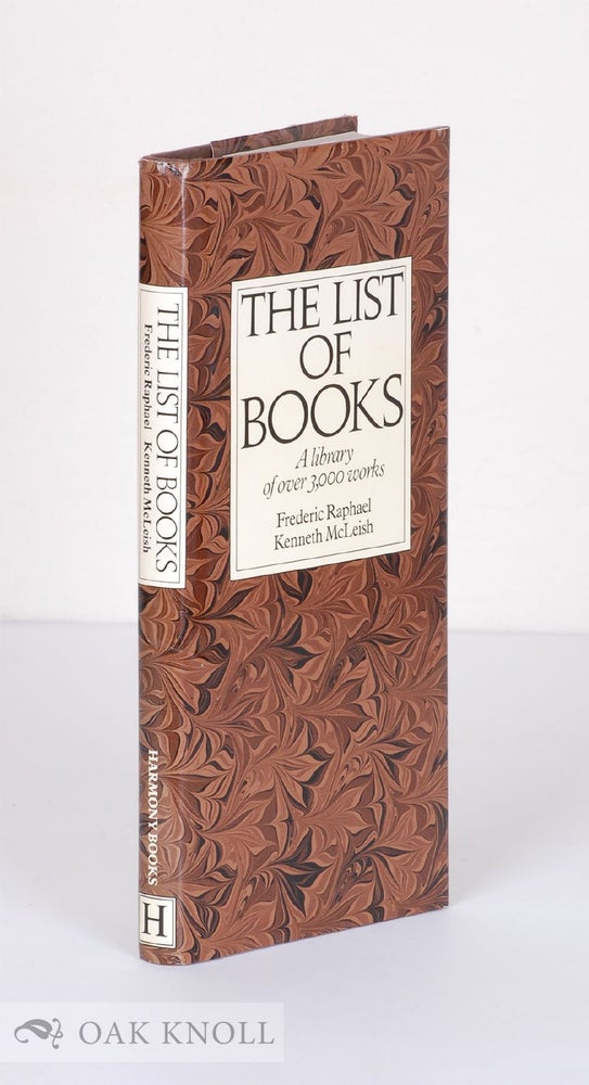 Order Nr. 1543 THE LIST OF BOOKS. Frederic Raphael, Kenneth McLeish.