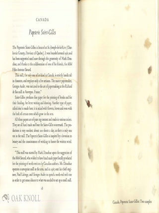 THE PAPER MAKER, A SURVEY OF LESSER-KNOWN HAND PAPER MILLS IN EUROPE AND NORTH AMERICA AND AN ACCOUNT OF A UNIQUE PUBLICATION, WITH A SELECTIVE INDEX.