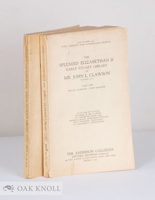 Order Nr. 1789 SPLENDID ELIZABETHAN & EARLY STUART LIBRARY OF MR. JOHN L. CLAWSON, BUFFALO, N.Y