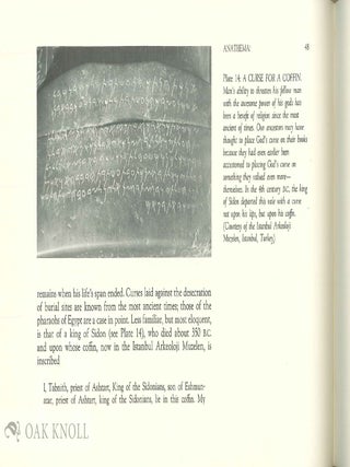 ANATHEMA! MEDIEVAL SCRIBES AND THE HISTORY OF BOOK CURSES.