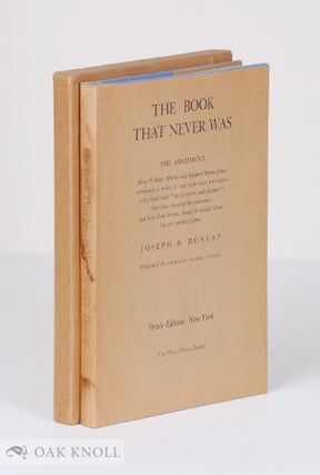 Order Nr. 2252 THE BOOK THAT NEVER WAS. Joseph R. Dunlap
