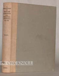 Order Nr. 2296 A BIBLIOGRAPHY OF ENGLISH CORANTOS AND PERIODICAL NEWSBOOKS 1620-1642. Folke Dahl