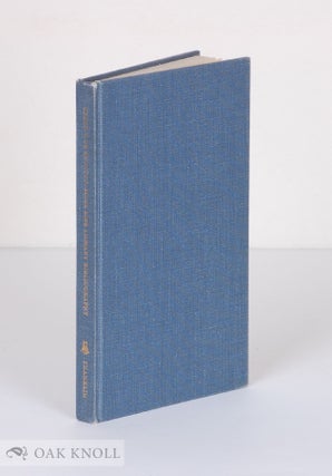 Order Nr. 2310 THOMAS DE QUINCEY, A BIBLIOGRAPHY BASED UPON THE DE QUINCEY COLLECTION IN THE MOSS...