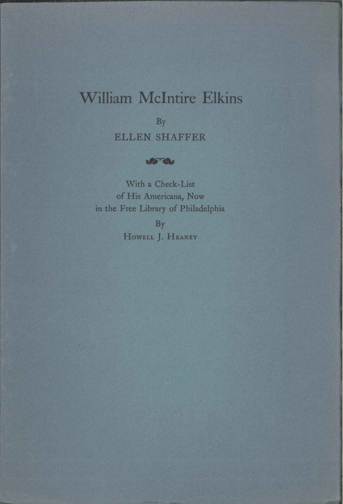 Order Nr. 2602 PORTRAIT OF A PHILADELPHIA COLLECTOR, WILLIAM McINTIRE ELKINS (1882-1947). Ellen Shaffer.