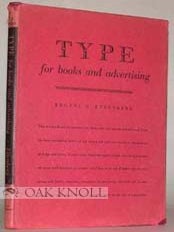 Order Nr. 2633 TYPE FOR BOOKS AND ADVERTISING. Eugene M. Ettenberg
