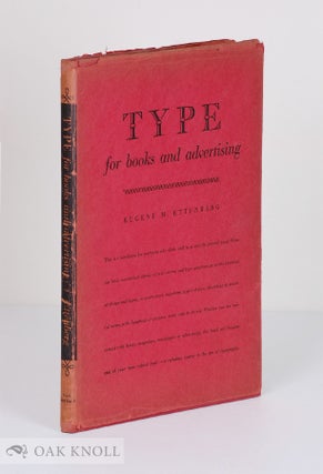 Order Nr. 2634 TYPE FOR BOOKS AND ADVERTISING. Eugene M. Ettenberg