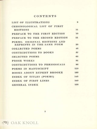 BIBLIOGRAPHY OF RUPERT BROOKE.
