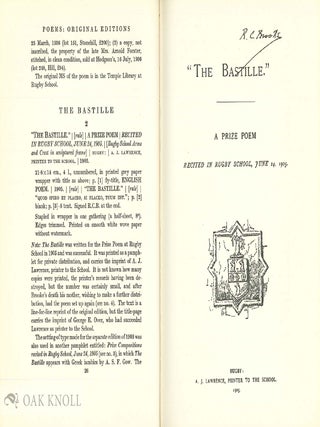 BIBLIOGRAPHY OF RUPERT BROOKE.