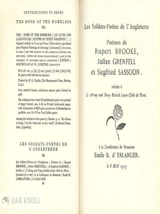BIBLIOGRAPHY OF RUPERT BROOKE.