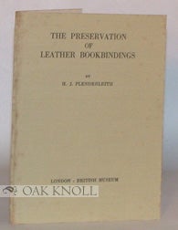 Order Nr. 2752 THE PRESERVATION OF LEATHER BOOKBINDINGS. HJ Planderleith
