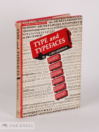 Order Nr. 3069 TYPE AND TYPEFACES. J. Ben Lieberman