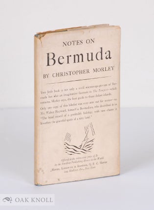Order Nr. 3553 NOTES ON BERMUDA. Christopher Morley