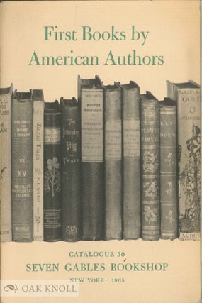 Order Nr. 3746 FIRST BOOKS BY AMERICAN AUTHORS