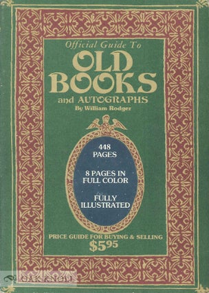 Order Nr. 3929 OFFICIAL GUIDE TO OLD BOOKS. William Rodger