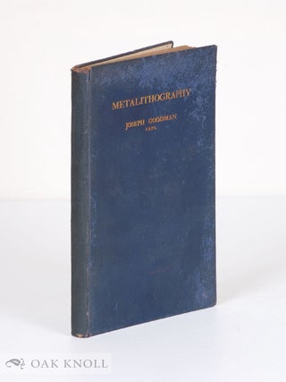 Order Nr. 4177 METALITHOGRAPHY, PRINTING FROM METAL PLATES IN THE LITHOGRAPHIC MANNER, A...
