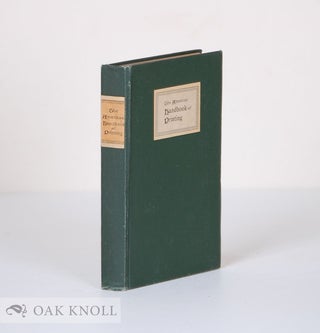 Order Nr. 4227 AMERICAN HANDBOOK OF PRINTING CONTAINING IN BRIEF AND SIMPLE STYLE SOMETHING ABOUT...