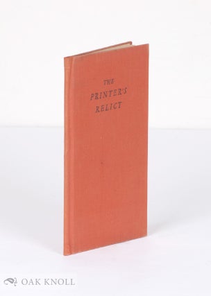 Order Nr. 4305 THE PRINTER'S RELICT, AN EXAMPLE TO HER SEX. Eleanor P. Spencer