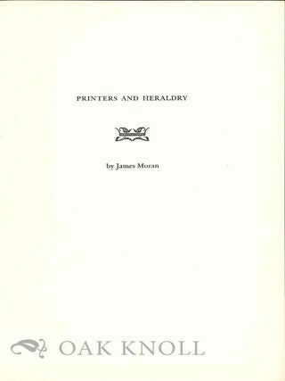 Order Nr. 4309 PRINTERS AND HERALDRY. James Moran