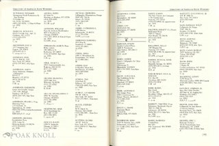 DIRECTORY OF AMERICAN BOOK WORKERS.