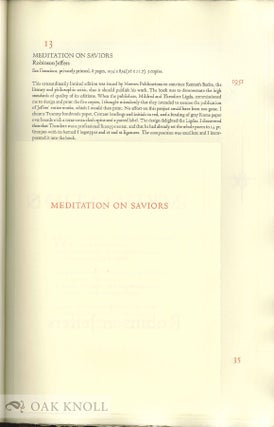 THE WORK & PLAY OF ADRIAN WILSON, A BIBLIOGRAPHY WITH COMMENTARY.