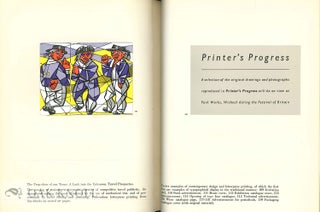 PRINTER'S PROGRESS, A COMPARATIVE SURVEY OF THE CRAFT OF PRINTING 1851-1951 ...