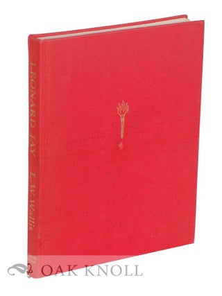 Order Nr. 5255 LEONARD JAY, MASTER PRINTER-CRAFTSMAN, FIRST HEAD. L. W Wallis
