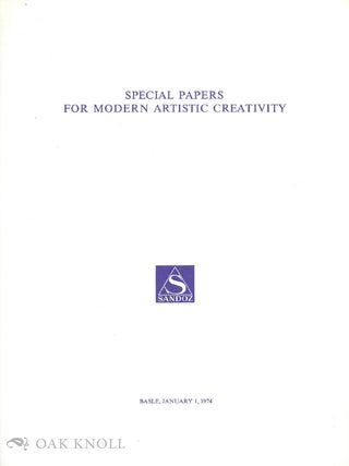 Order Nr. 5342 SPECIAL PAPERS FOR MODERN ARTISTIC CREATIVITY. Sandoz