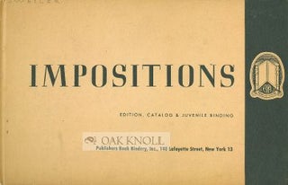 Order Nr. 5876 IMPOSITIONS, EDITION, CATALOG & JUVENILE BINDING