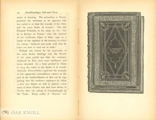 BOOKBINDINGS, OLD AND NEW, NOTES OF A BOOK-LOVER. WITH AN ACCOUNT OF THE GROLIER CLUB OF NEW YORK.