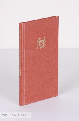 Order Nr. 6069 THE STORY OF FREDERIC W. GOUDY. Peter Beilenson