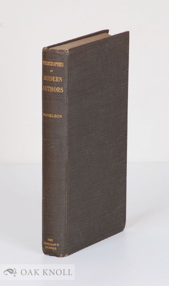 Order Nr. 6304 BIBLIOGRAPHIES OF MODERN AUTHORS. Henry Danielson.