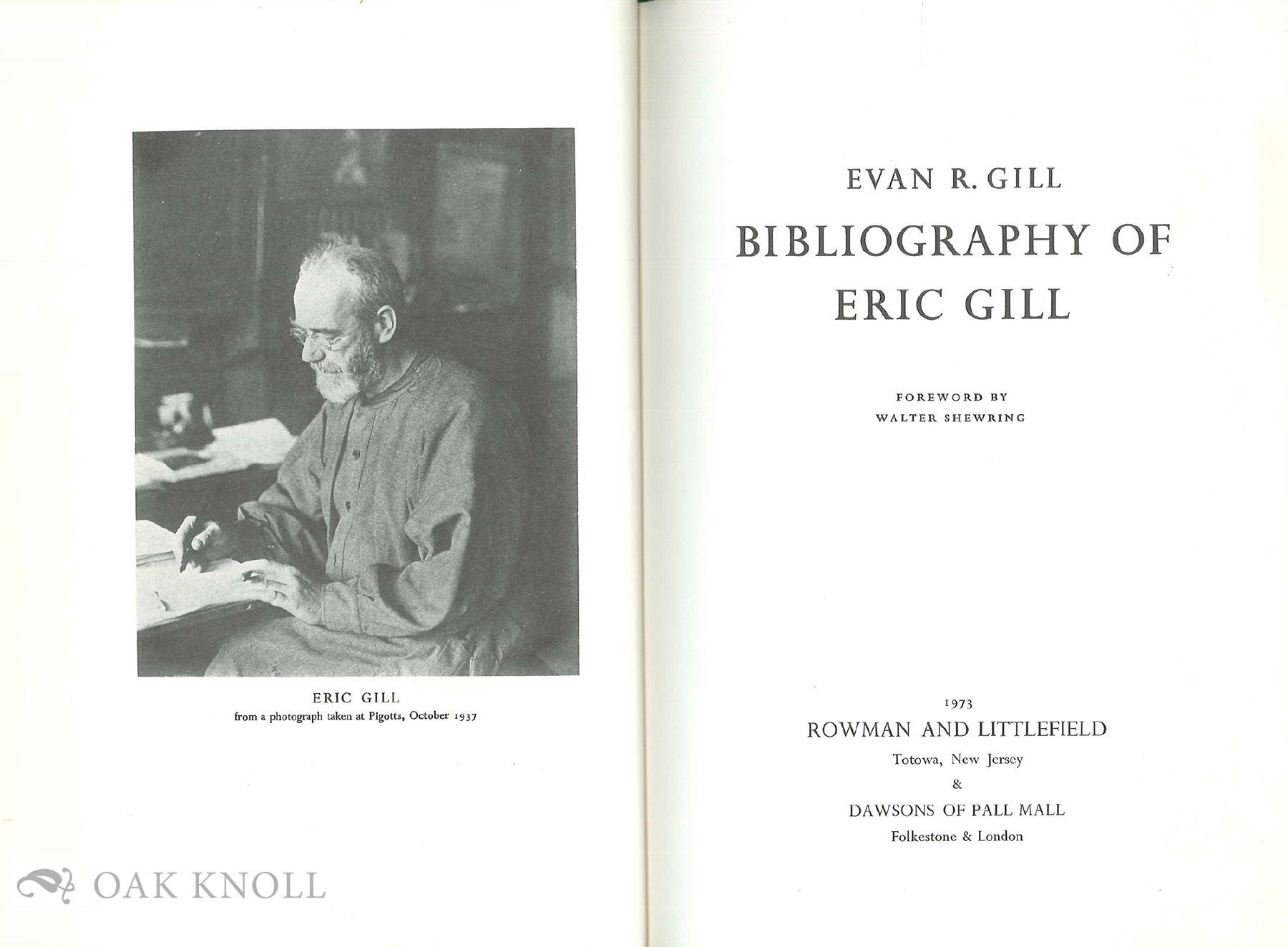 BIBLIOGRAPHY OF ERIC GILL | Evan R. Gill