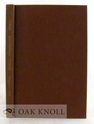 Order Nr. 6662 JOHNSONIAN STUDIES 1887-1950, A SURVEY AND BIBLIOGRAPHY. James L. Clifford