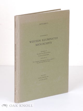 Order Nr. 6977 CATALOGUE OF WESTERN ILLUMINATED MANUSCRIPTS, THE PROPERTY OF THE JOHN CARTER...