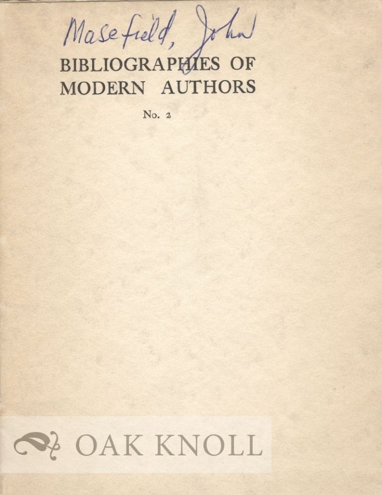 Order Nr. 7126 BIBLIOGRAPHIES OF MODERN AUTHORS. Iola A. Williams.