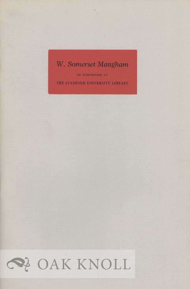 Order Nr. 7132 COMPREHENSIVE EXHIBITION OF THE WRITINGS OF W. SOMERSET MAUGHAM