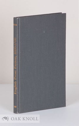 Order Nr. 7181 ENGLISH PROSE FICTION, 1600-1700. A CHRONOLOGICAL CHECKLIST. Charles C. Mish