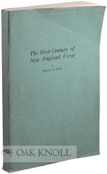 Order Nr. 7354 THE FIRST CENTURY OF NEW ENGLAND VERSE. Harold S. Jantz