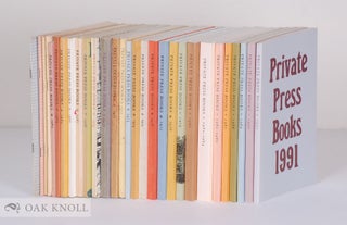 Order Nr. 7544 PRIVATE PRESS BOOKS 1959 TO 1991, 29 volumes. Roderick Cave, Thomas Rae