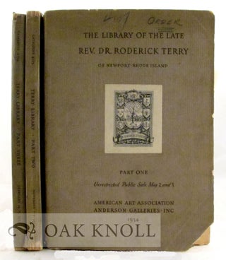 Order Nr. 7706 THE LIBRARY OF THE LATE REV. DR. RODERICK TERRY
