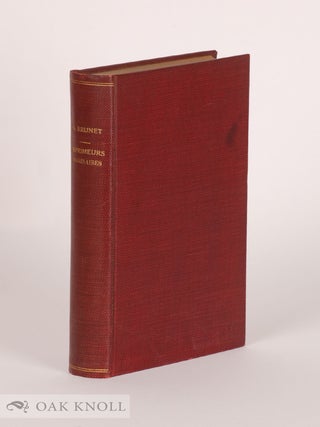 Order Nr. 7956 IMPRIMEURS IMAGINAIRES ET LIBRAIRES SUPPOSES ETUDE BIBLIOGRAPHIQUE, SUIVIE DE...