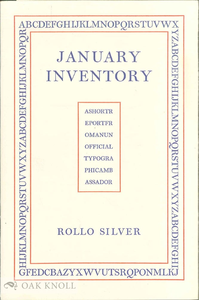 Order Nr. 8435 JANUARY INVENTORY. Rollo Silver.