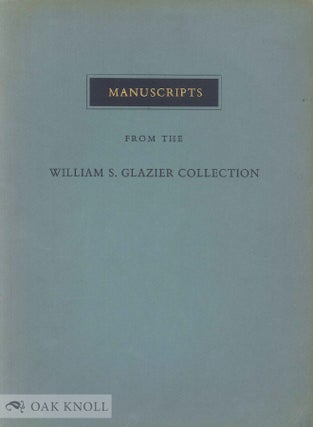 Order Nr. 9202 MANUSCRIPTS FROM THE WILLIAM S. GLAZIER COLLECTION. John Plummer